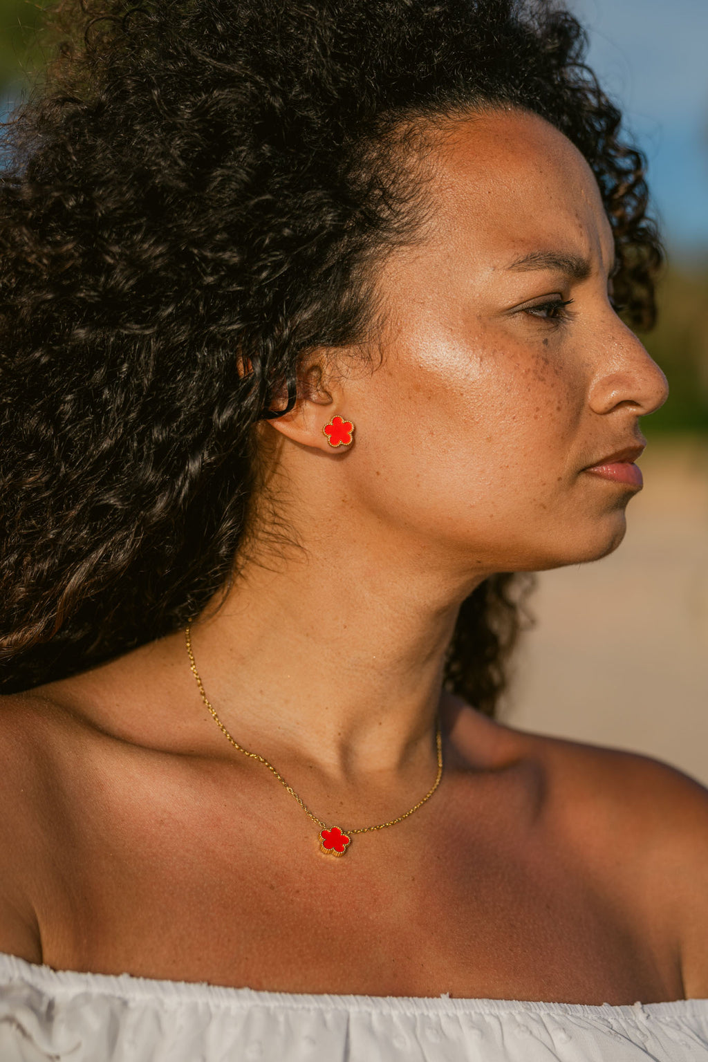 Collier Tsubaki une fleur