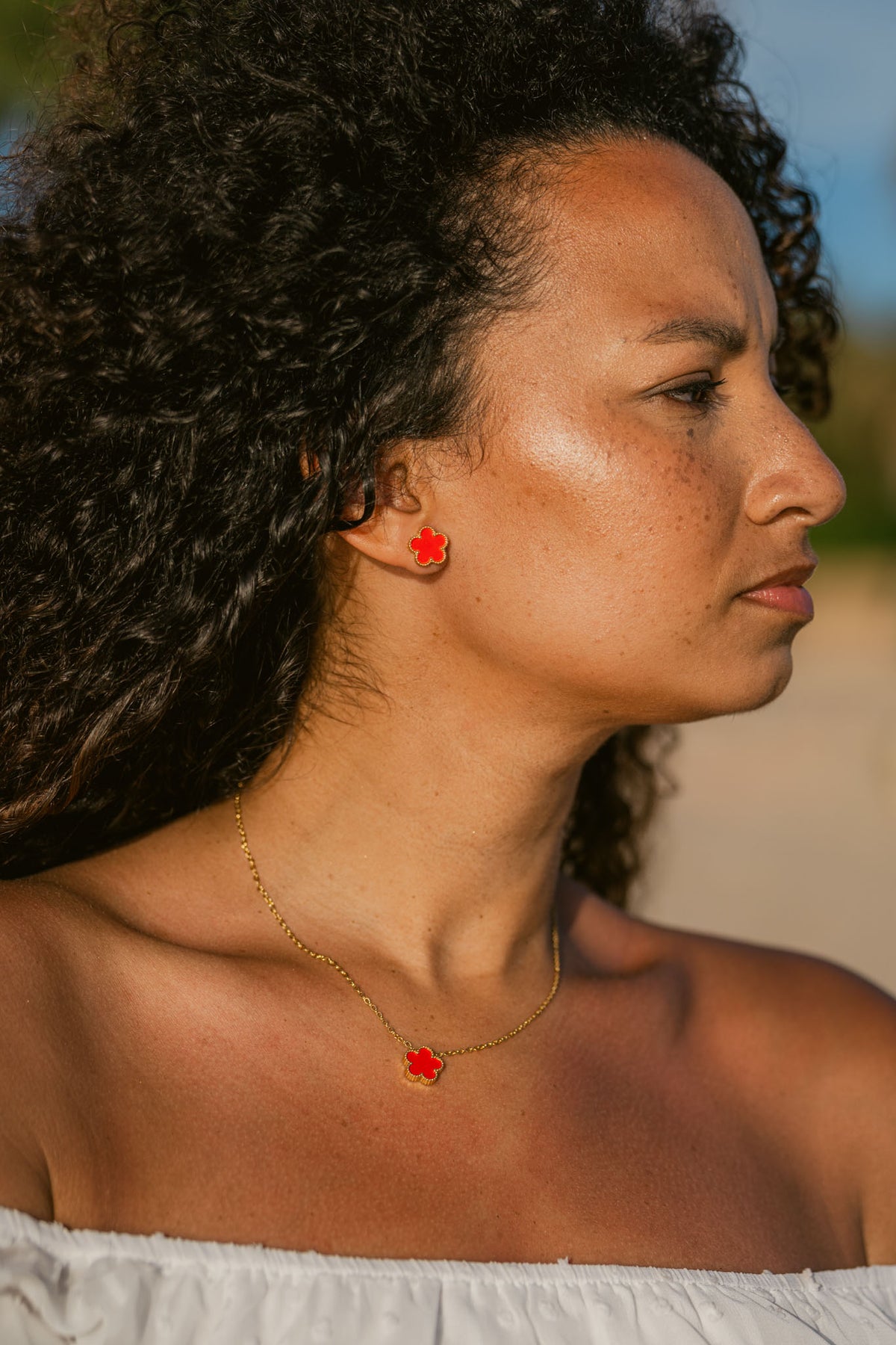 Collier Tsubaki une fleur