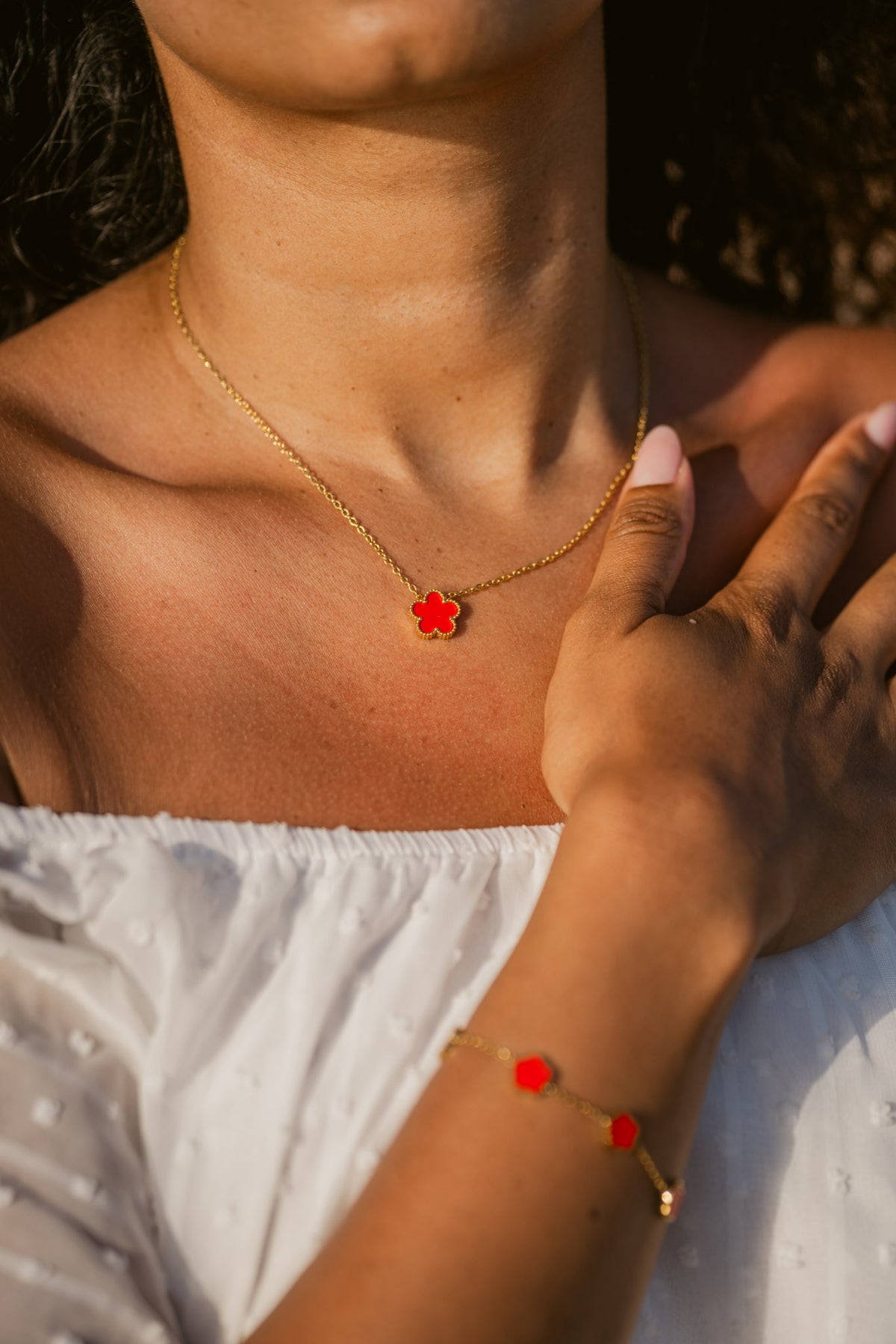 Collier Tsubaki une fleur
