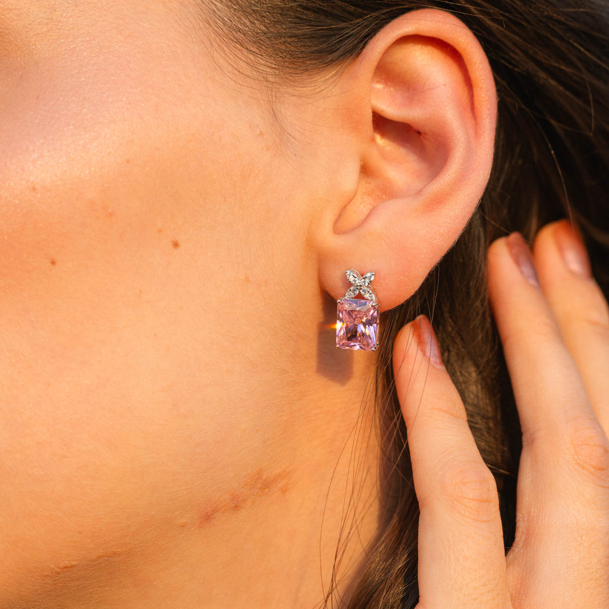 Boucles d'oreilles Pivoine