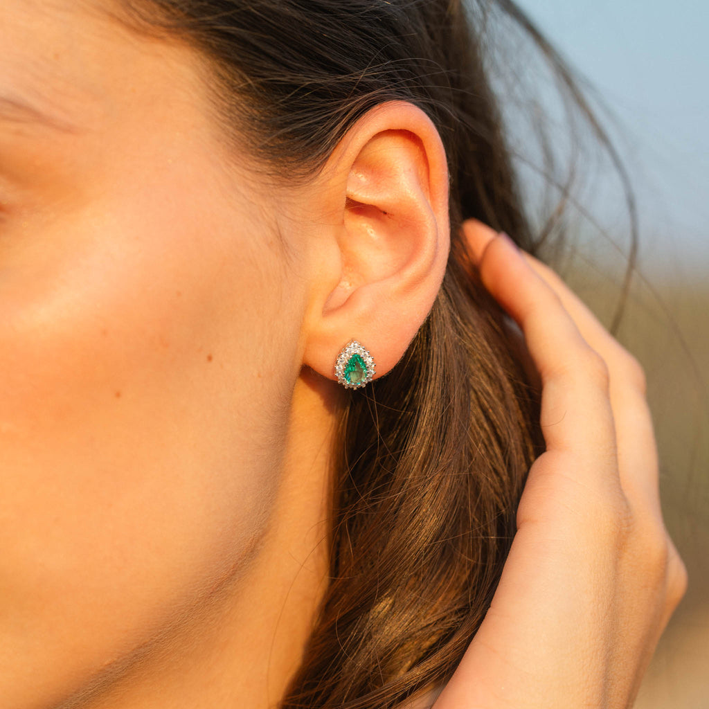 Boucles d'oreilles Céladon