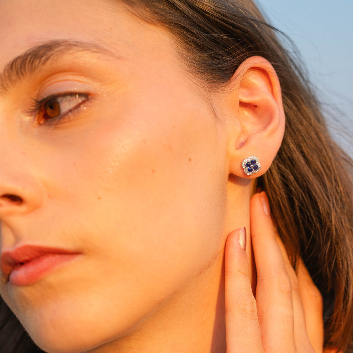 Boucles d'oreilles Saphirine