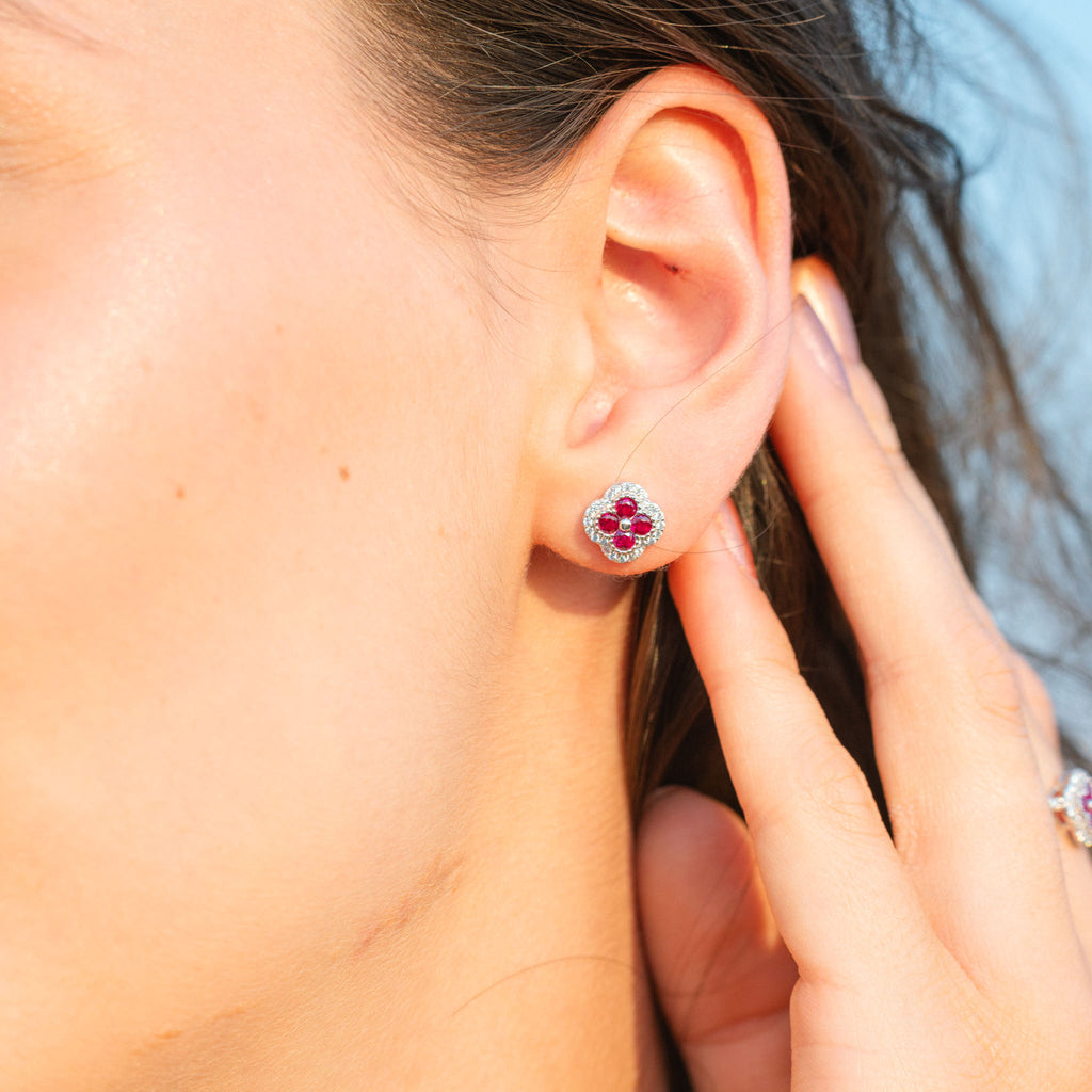 Boucles d'oreilles Fuchsine