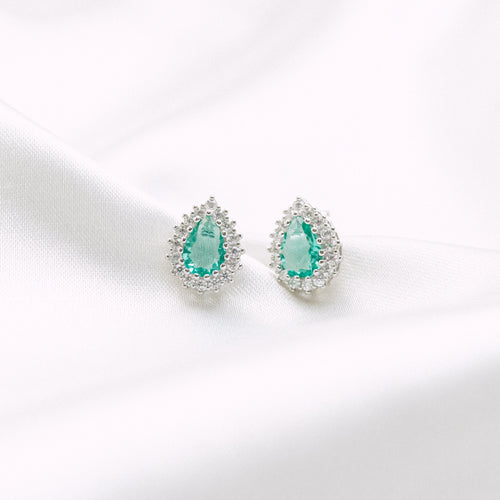 Boucles d'oreilles Céladon