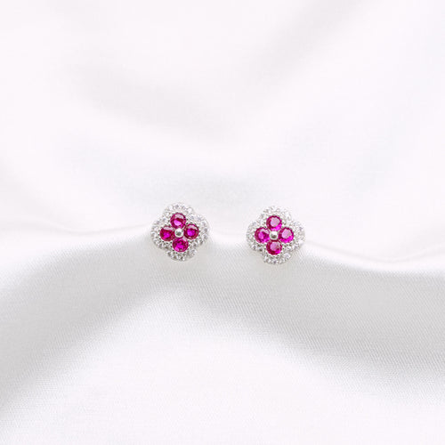 Boucles d'oreilles Fuchsine