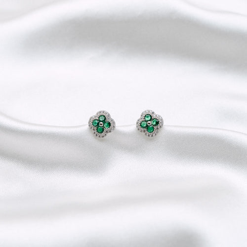 Boucles d'oreilles Émeraudine